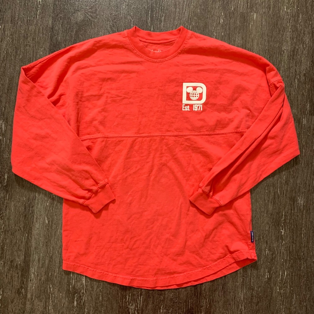 Disney Parks Spirit Jersey Walt Disney World Coral XS Long Sleeve Top